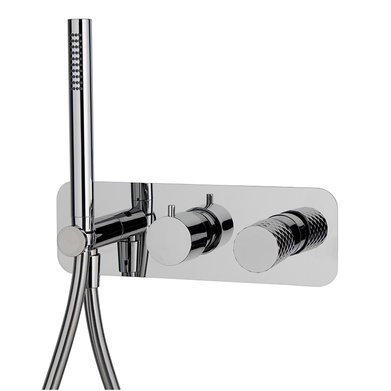 Miscelatore incasso doccia 2 uscite con set doccia