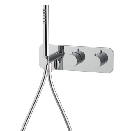 Miscelatore termostatico incasso 2 uscite con set doccia serie Spillo Tech
