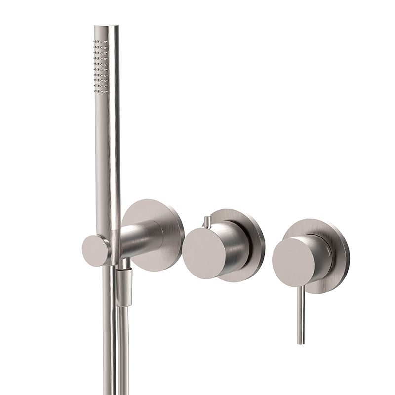Miscelatore incasso doccia 2 uscite con set doccia