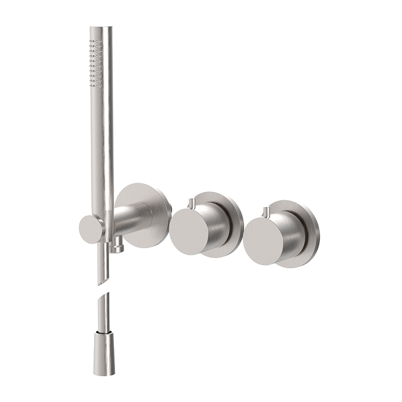 Miscelatore termostatico incasso 2 uscite con set doccia