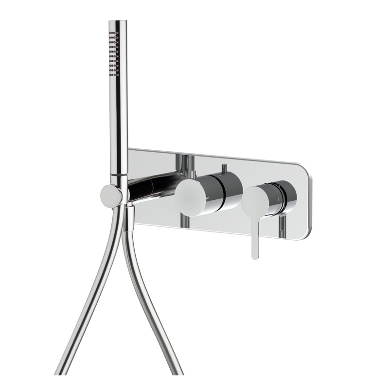 Miscelatore incasso doccia 2 uscite con set doccia