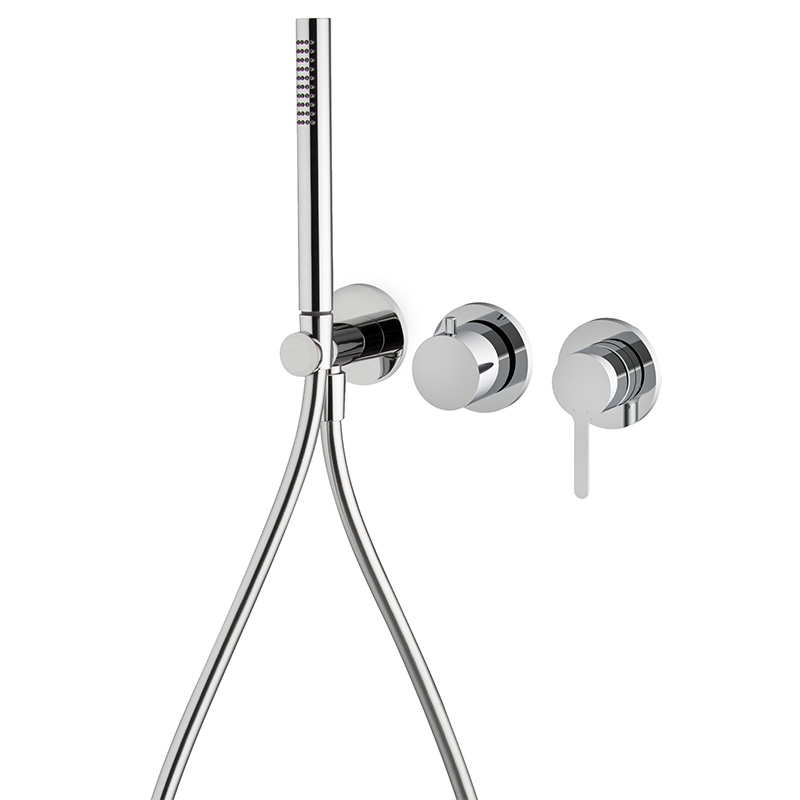 Miscelatore incasso doccia 2 uscite con set doccia