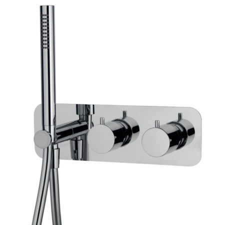 Miscelatore termostatico incasso 2 uscite con set doccia