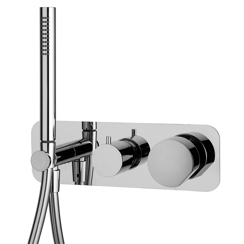 Miscelatore incasso doccia 2 uscite con set doccia