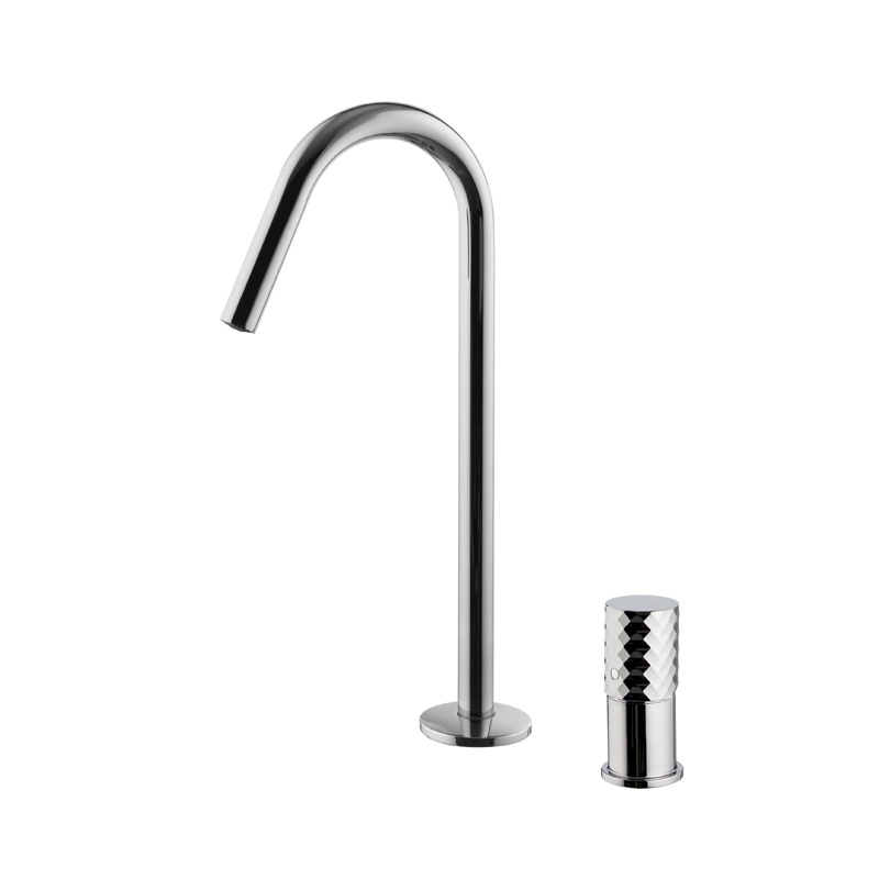 Miscelatore lavabo due fori con canna girevole