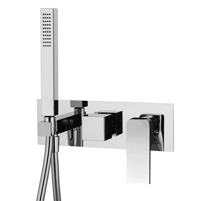 Miscelatore incasso doccia 2 uscite con set doccia