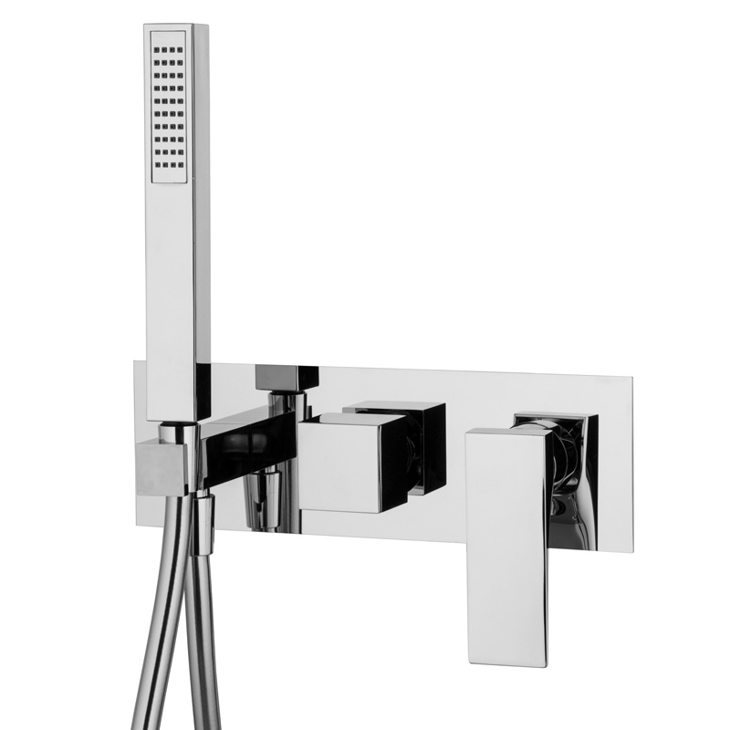 Miscelatore incasso doccia 2 uscite con set doccia