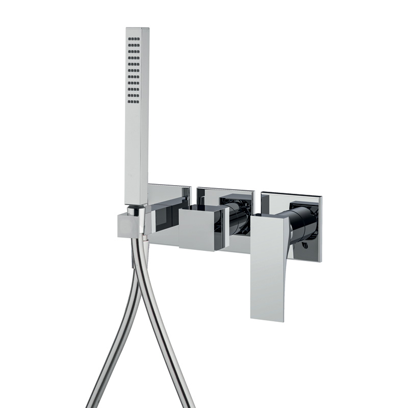 Miscelatore incasso doccia 2 uscite con set doccia