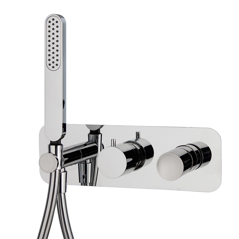 Miscelatore incasso doccia 2 uscite con set doccia