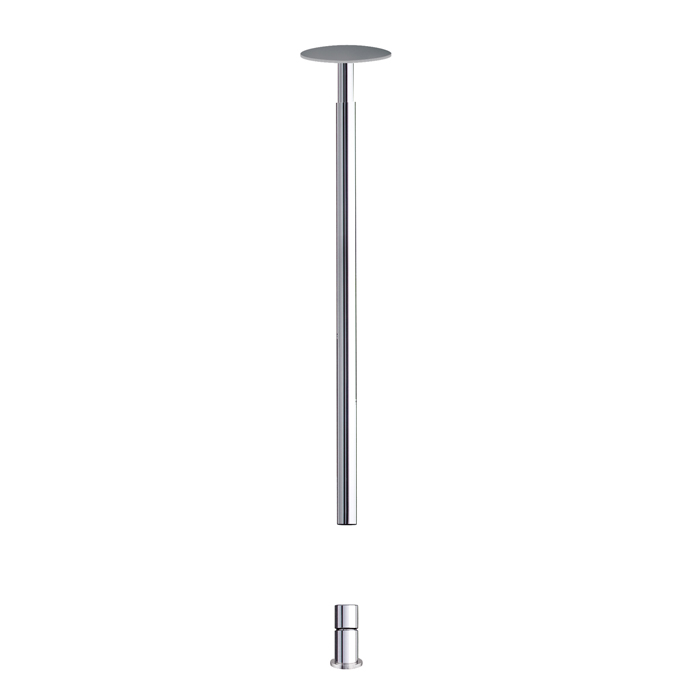 Miscelatore lavabo monoforo con bocca di erogazione a soffitto