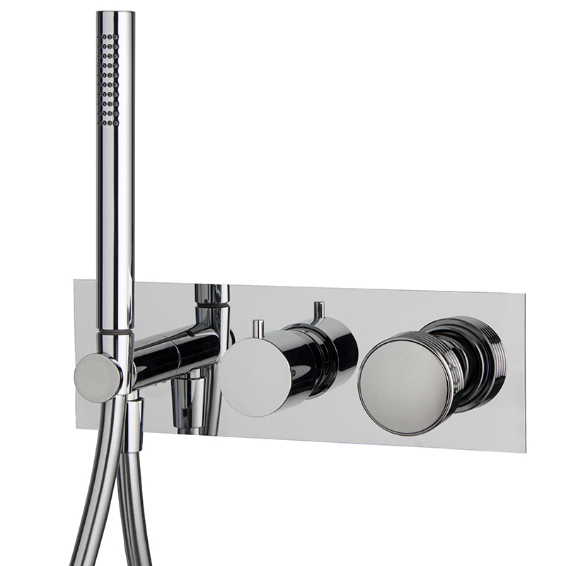 Miscelatore incasso doccia 2 uscite con set doccia