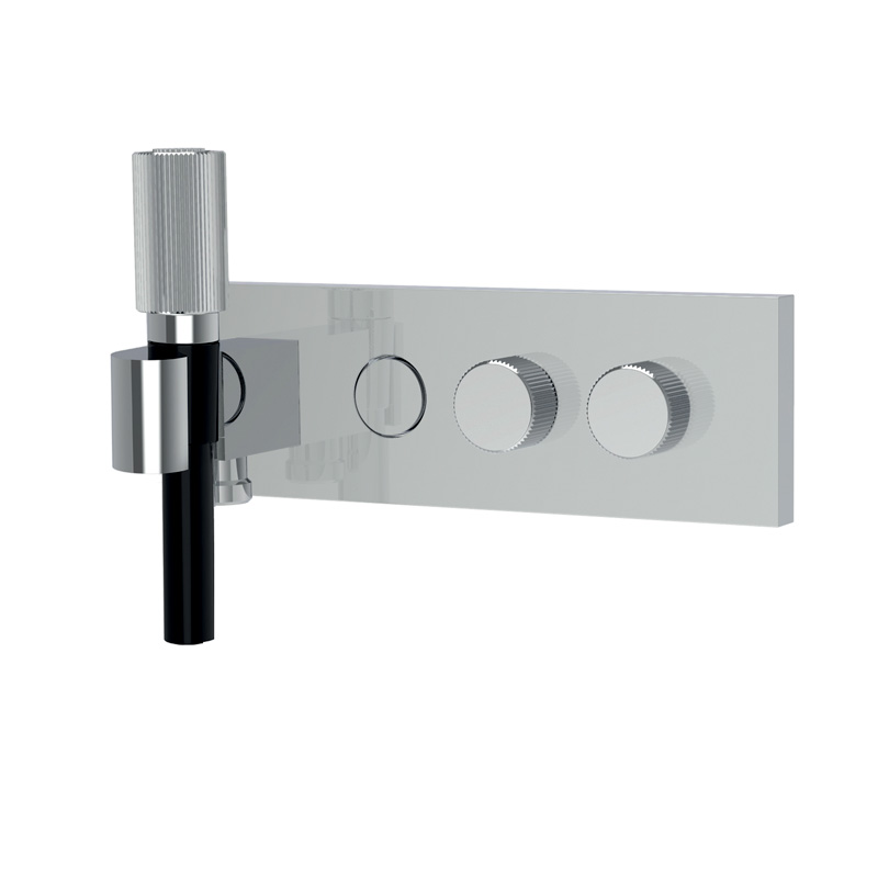 Miscelatore incasso doccia 2 uscite con set doccia
