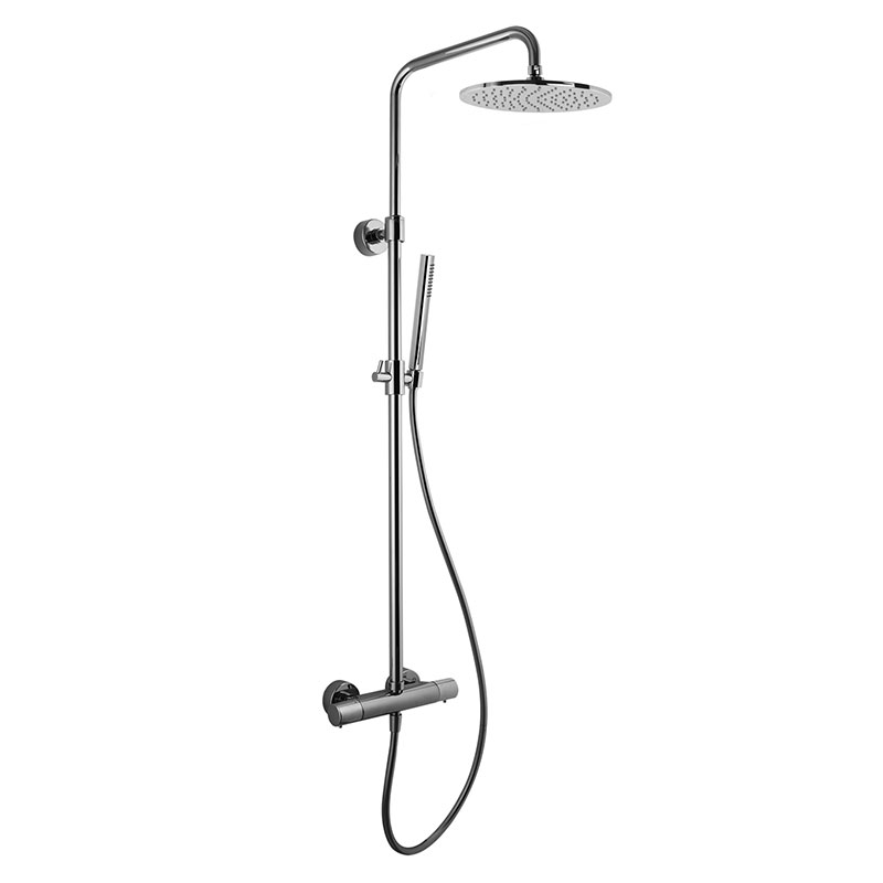 AP Thermostat Brausebatterie Spillo Tech mit Duschstange, Kopfbrause und Handbrause