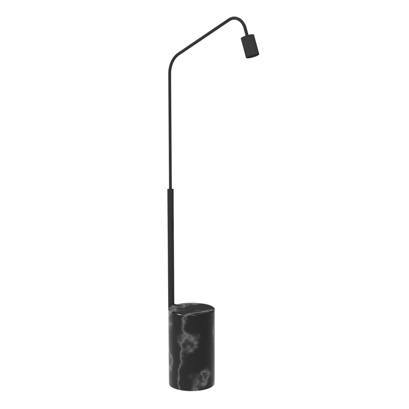 Colonna doccia freestanding MARMOREA con basamento in marmo nero Marquina