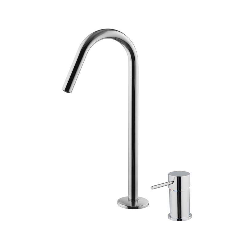 Miscelatore lavabo due fori con canna girevole