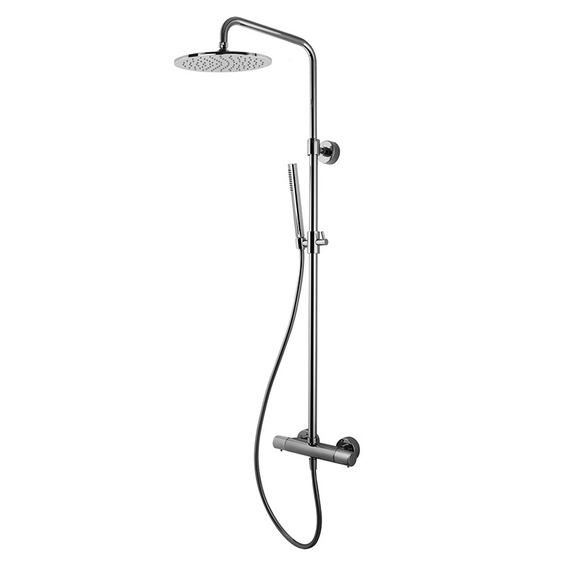 AP Thermostat Brausebatterie mit Duschstange, Kopfbrause und Handbrause