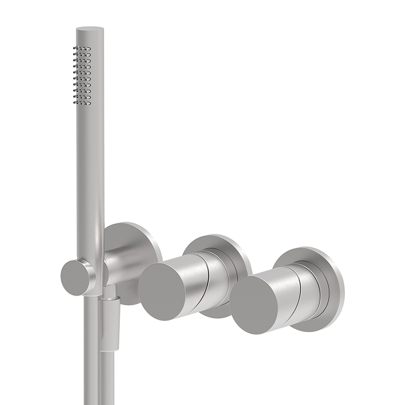 Miscelatore incasso doccia 2 uscite con set doccia