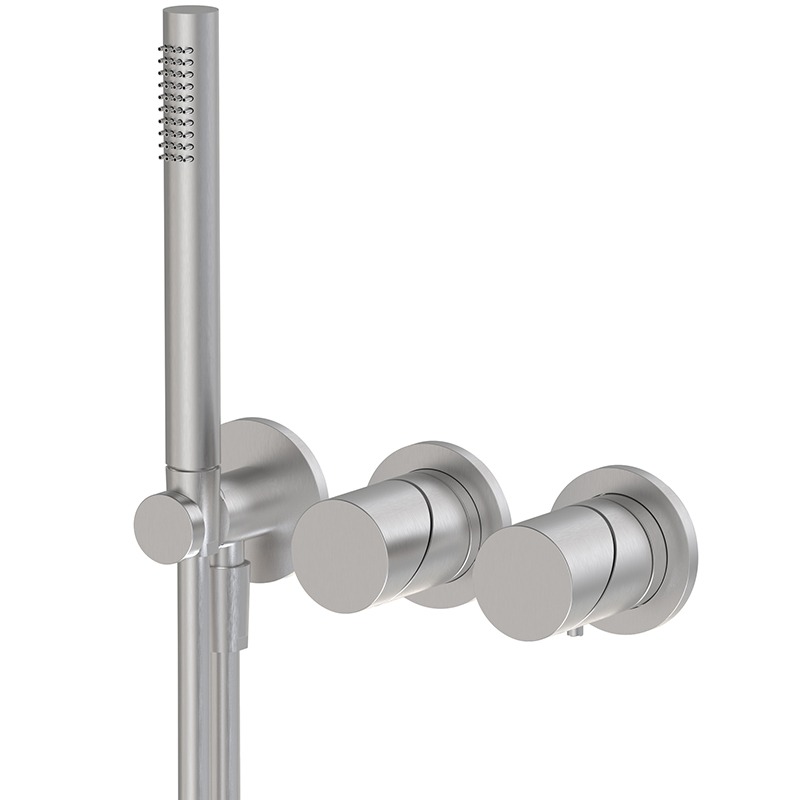 Miscelatore termostatico incasso 2 uscite con set doccia