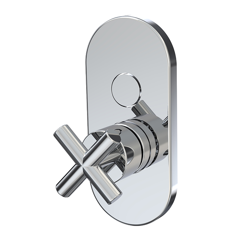 Single lever bath and shower mixer for_x000D__x000D_
concealed installation with 2 outlets diverter