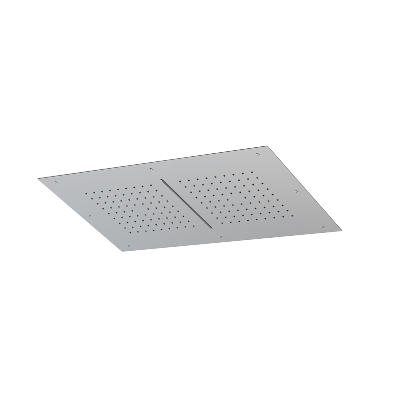 Soffione a soffitto in acciaio inox 2 getti